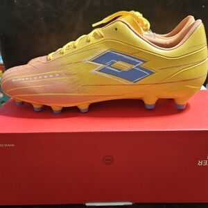 Lotto Solista 700 IX FG Soccer Cleats: ORANGE/YELLOW: NEW IN BOX: SIZE 10.5